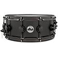 DW Collector's Series Satin Black Over Brass Snare Drum With Black Nickel Hardware 13 x 7 in.14 x 5.5 in.