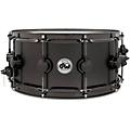 DW Collector's Series Satin Black Over Brass Snare Drum With Black Nickel Hardware 13 x 7 in.14 x 6.5 in.