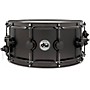 DW Collector's Series Satin Black Over Brass Snare Drum With Black Nickel Hardware 14 x 6.5 in.