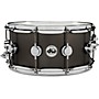 DW Collector's Series Satin Black Over Brass Snare Drum With Chrome Hardware 14 x 6.5 in.
