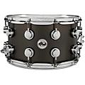 DW Collector's Series Satin Black Over Brass Snare Drum With Chrome Hardware 13 x 7 in.14 x 8 in.