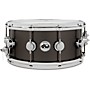 DW Collector's Series Satin Black Over Brass Snare Drum With Die Cast Hoops 14 x 6.5 in. Satin Black Over Brass