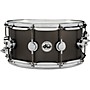 DW Collector's Series Satin Black Over Brass Snare Drum with Chrome Hardware 14 x 6.5 in.