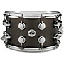 DW Collector's Series Satin Black Over Brass Snare Drum with Chrome Hardware 14 x 8 in.
