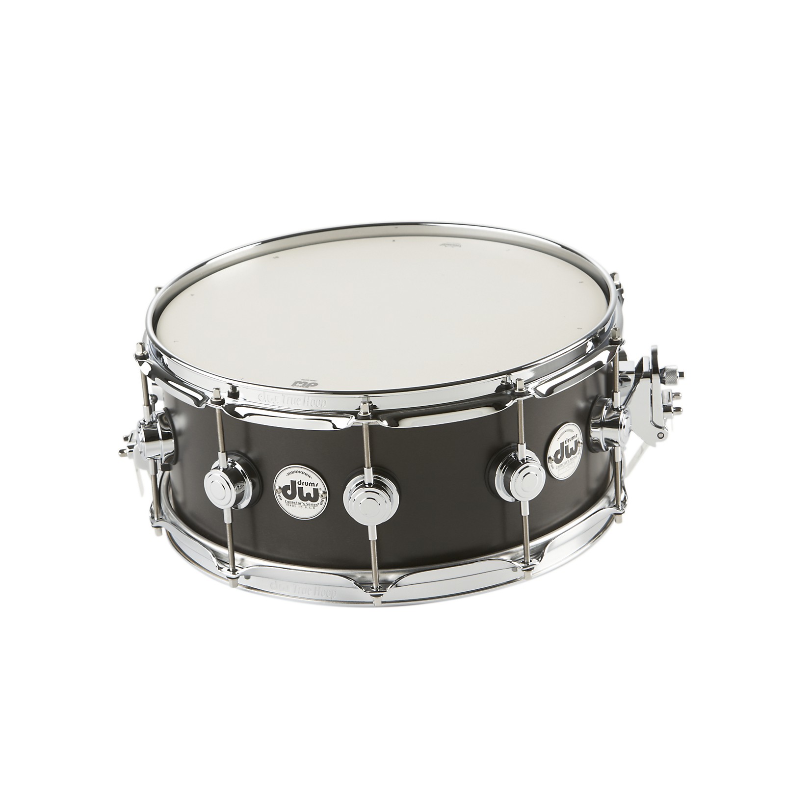 DW Collector's Series Satin Oil Snare Drum Ebony with Chrome Hardware