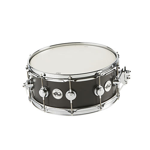DW Collector's Series Satin Oil Snare Drum Condition 1 - Mint Ebony with Chrome Hardware 6x14