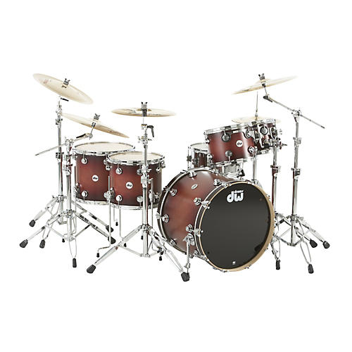 DW Collector's Series Satin Specialty 5-Piece Shell Pack Tobacco Burst Chrome Hardware