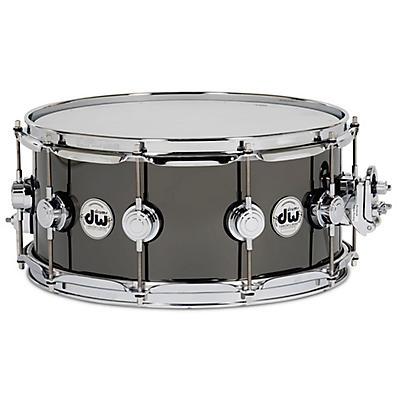 DW Collector's Series Snare Drum Black Nickel Over Brass With Chrome Hardware - 14x6.5"