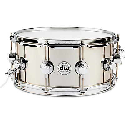 DW Collector's Series Stainless Steel Snare Drum With Chrome Hardware