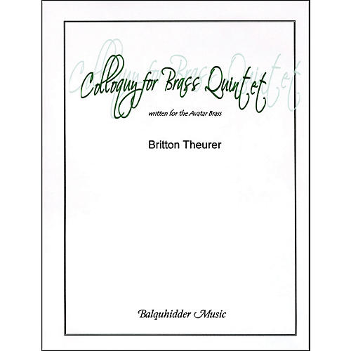 Colloquy for Brass Quintet Book