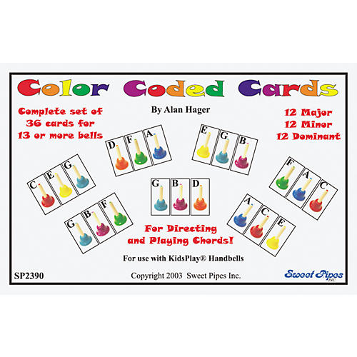 Rhythm Band Color-Coded Handbell Cards/7 Chords 