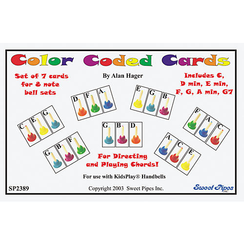 Rhythm Band Color-Coded Handbell Cards/7 Chords