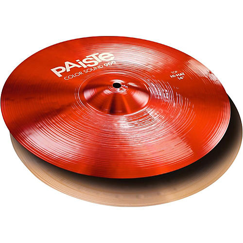 Paiste Color Sound 900 Hi-Hat Cymbal, Red 14 in. Pair
