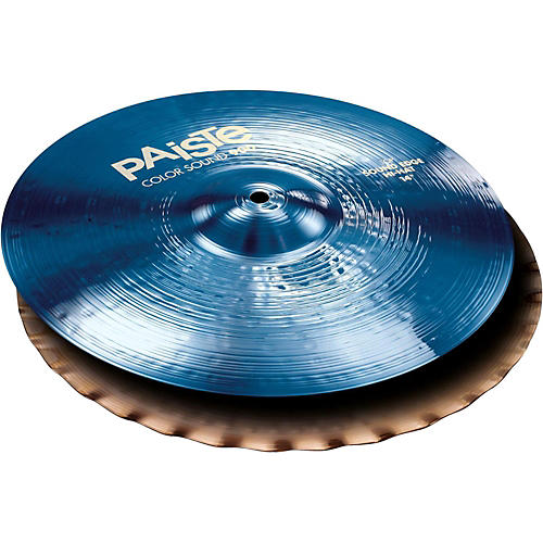 Paiste Color Sound 900 Sound Edge Hi-Hat Cymbal, Blue 14 in. Pair