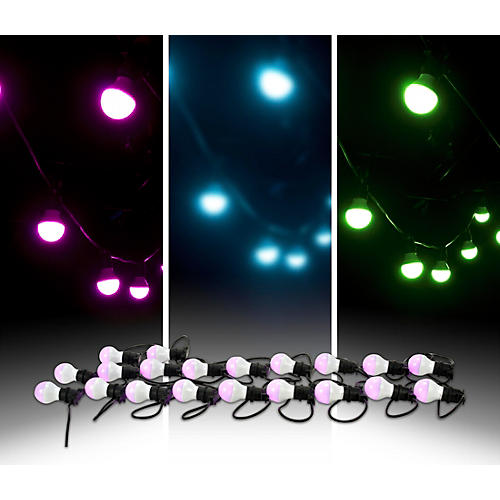 American DJ Color Strand LED 30' Light Strand with Remote Black
