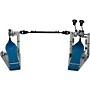DW Colorboard Machined Chain Drive Double Bass Drum Pedal with Blue Footboard
