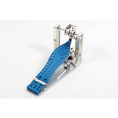 DW Colorboard Machined Chain Drive Single Bass Drum Pedal with Blue Footboard