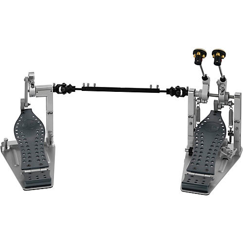 DW Colorboard Machined Direct Drive Double Bass Drum Pedal with Gray Footboard