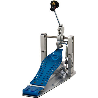 DW Colorboard Machined Direct Drive Single Bass Drum Pedal With Cobalt Footboard