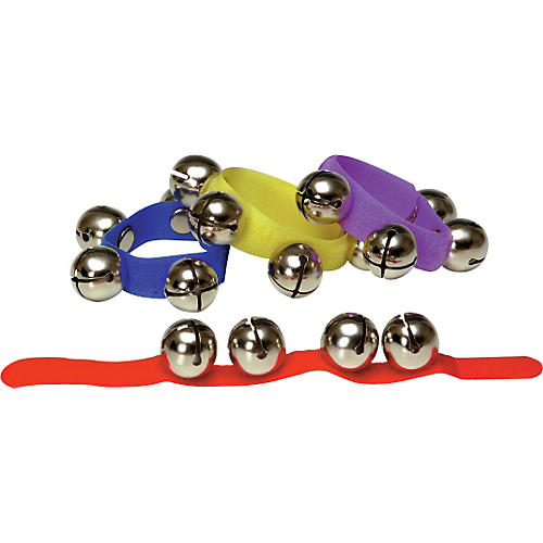 Rhythm Band Colored Velcro Wrist and Ankle Bells 12 Pack