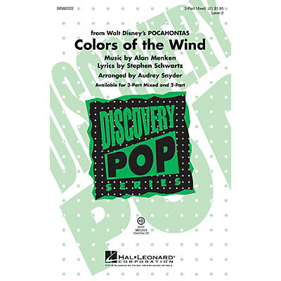 Hal Leonard Colors of the Wind (from Pocahontas) 2-Part Arranged by Audrey Snyder