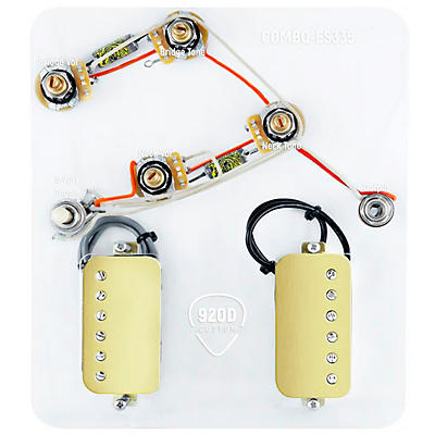 920d Custom Combo Kit for ES-335 With Gold Smoothie Humbuckers & ES335-V Wiring Harness
