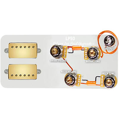 920d Custom Combo Kit for Les Paul With Gold Smoothie Humbuckers and LP50-SPLIT Wiring Harness