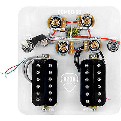 920d Custom Combo Kit for SG With Uncovered Cool Kids Humbuckers and SG-V Wiring Harness