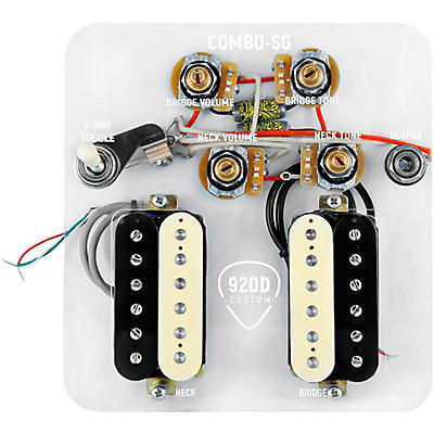 920d Custom Combo Kit for SG With Uncovered Roughneck Humbuckers and SG-V Wiring Harness
