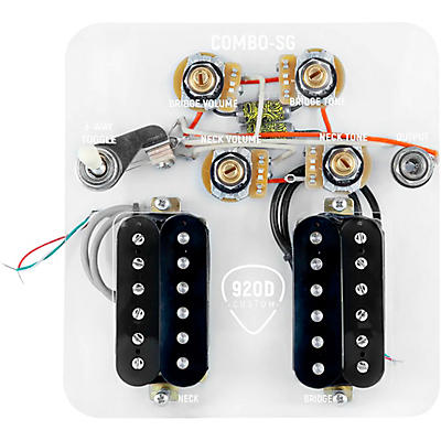 920d Custom Combo Kit for SG With Uncovered Smoothie Humbuckers and SG Wiring Harness