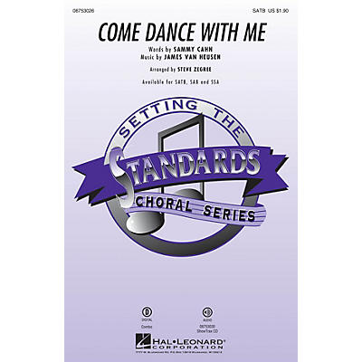 Hal Leonard Come Dance with Me SATB by Frank Sinatra arranged by Steve Zegree