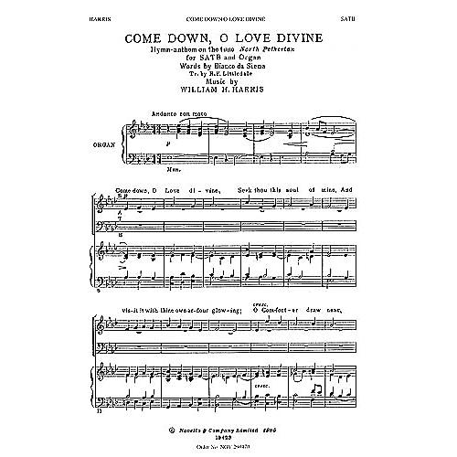 Novello Come Down, O Love Divine SATB Composed by William H. Harris