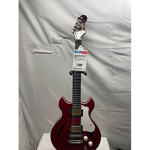 Harmony Comet Hollow Body Electric Guitar Trans Red