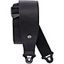 D'Addario Comfort Leather Auto Lock Guitar Strap Black 3 in.