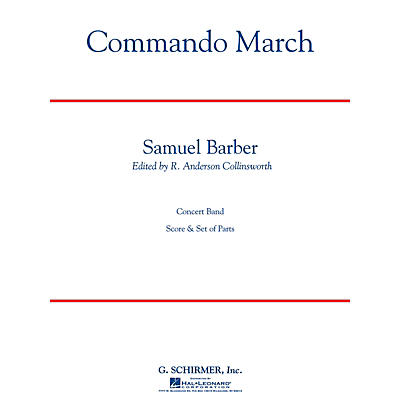 G. Schirmer Commando March Bd Sc C Concert Band Composed by S Barber