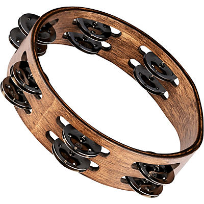 MEINL Compact Wood Tambourine with Double Row Stainless Steel Jingles