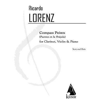 Lauren Keiser Music Publishing Compass Points (Puentos en la Brujula) for Clarinet, Violin, and Pa - Sc/pts LKM Music by Ricardo Lorenz