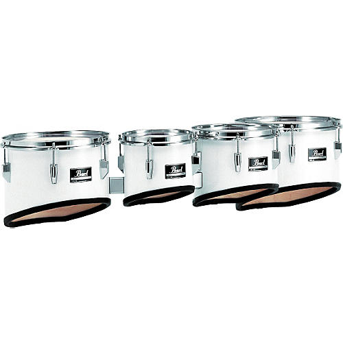 Pearl Competitor Marching Tom Set Pure White (#33) 8,10,12,13 set