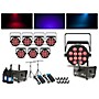 Chauvet Complete Lighting Package with Eight SlimPAR Q12 BT and Two Hurricane 700 Fog Machines