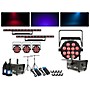 CHAUVET DJ Complete Lighting Package with Four SlimPAR Q12 BT, Two ColorBAND T3 BT and Two Hurricane 700 Fog Machines