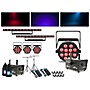 CHAUVET DJ Complete Lighting Package with Four SlimPAR T12 BT, Two ColorBAND T3 BT and Two Hurricane 700 Fog Machine