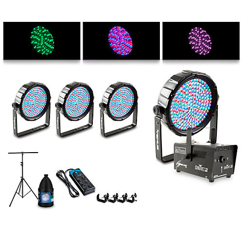 Complete Lighting Package with Four Thinpar64 and Huricane 700 Fog Machine