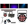 CHAUVET DJ Complete Lighting Package with Two SlimPAR T12 BT, ColorBAND T3 BT and Hurricane 700 Fog Machine