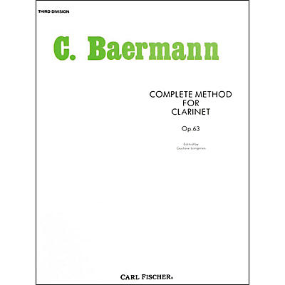 Carl Fischer Complete Method For Clarinet - 3rd Division