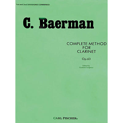 Carl Fischer Complete Method For Clarinet Op.63 - Parts 1 & 2