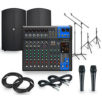 Yamaha Complete PA Package with MG12XUK Mixer and Avante Achromic Series Powered Speakers