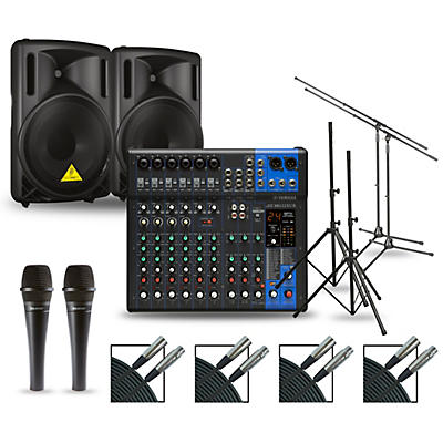 Yamaha Complete PA Package with MG12XUK Mixer and Behringer Eurolive BD Speakers