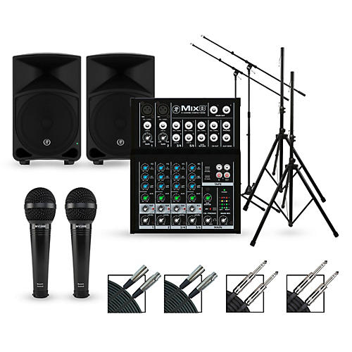 Complete PA Package with Mix8 8-channel Mixer and Thump Series Powered Speakers