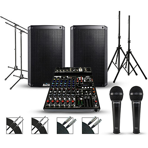 Complete PA Package with Peavey PV10AT Mixer Alto Truesonic 2 Series Speakers