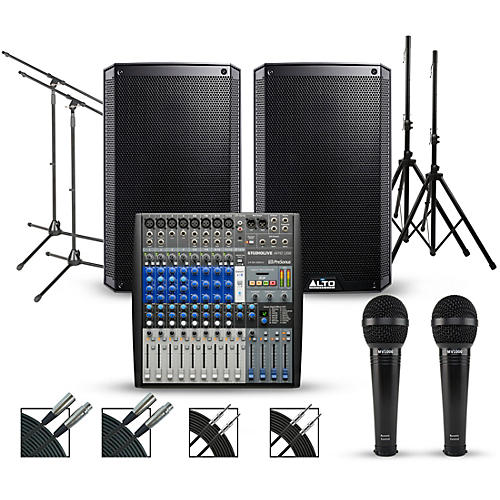 Complete PA Package with PreSonus AR12 14-channel Mixer with Alto Truesonic 2 Series Active Speakers